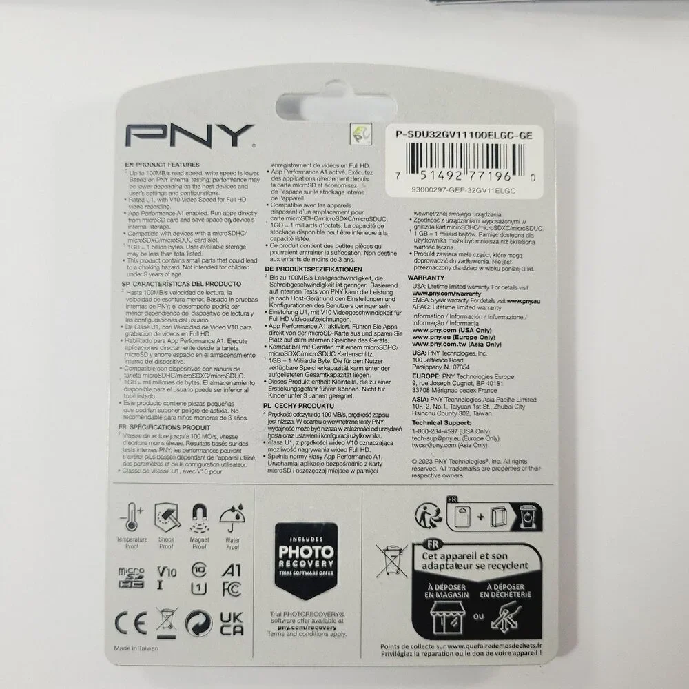 Lot of 15 PNY 32GB MicroSD Trail Camera MicroSDHC Card Elite with Adapter